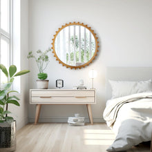 Load image into Gallery viewer, Pine Wood Decorative Wall Mounted Mirror
