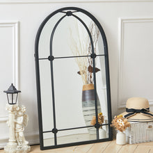 Load image into Gallery viewer, Arched Wall Hanging Metal Windowpane Mirror Home Decoration
