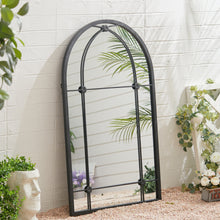 Load image into Gallery viewer, Arched Wall Hanging Metal Windowpane Mirror Home Decoration

