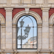 Load image into Gallery viewer, Arched Wall Hanging Metal Windowpane Mirror Home Decoration
