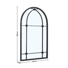 Load image into Gallery viewer, Arched Wall Hanging Metal Windowpane Mirror Home Decoration
