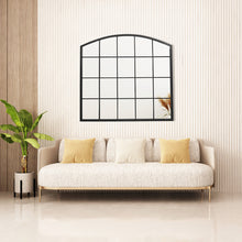 Load image into Gallery viewer, Black Industrial Arch Wall Mirror
