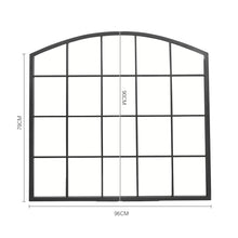 Load image into Gallery viewer, Black Industrial Arch Wall Mirror

