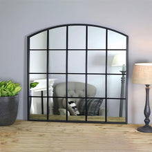 Load image into Gallery viewer, Black Industrial Arch Wall Mirror
