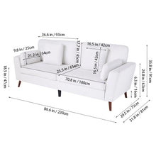 Load image into Gallery viewer, 2-Seater Chenille Upholstered Sofa with Pillows
