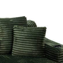 Load image into Gallery viewer, Green Corduroy Chaise Lounge Sofa Bed
