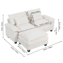 Load image into Gallery viewer, Green Corduroy Chaise Lounge Sofa Bed
