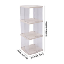Load image into Gallery viewer, 3-Tier Plastic Square Rotating Bookshelf
