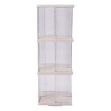 Load image into Gallery viewer, 3-Tier Plastic Square Rotating Bookshelf
