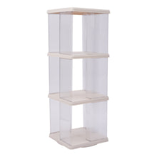 Load image into Gallery viewer, 3-Tier Plastic Square Rotating Bookshelf
