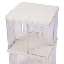 Load image into Gallery viewer, 3-Tier Plastic Square Rotating Bookshelf
