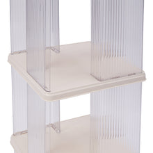 Load image into Gallery viewer, 3-Tier Plastic Square Rotating Bookshelf
