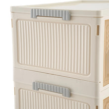 Load image into Gallery viewer, 4-Tier Foldable Shoe Cabinet with Wheels
