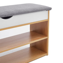Load image into Gallery viewer, 3-Tier Shoe Storage Bench with Padded Seat
