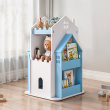 Load image into Gallery viewer, 3-Tier Castle Kids Rotating Bookshelf
