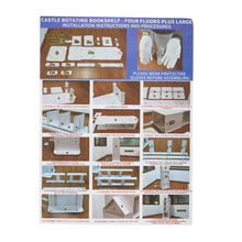 Load image into Gallery viewer, 4-Tier Castle Kids Rotating Bookshelf
