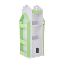 Load image into Gallery viewer, 4-Tier Castle Kids Rotating Bookshelf
