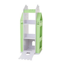 Load image into Gallery viewer, 4-Tier Castle Kids Rotating Bookshelf
