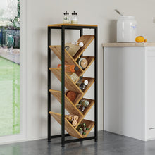 Load image into Gallery viewer, 8-Tier Floor Standing Tree Bookshelf Storage Rack
