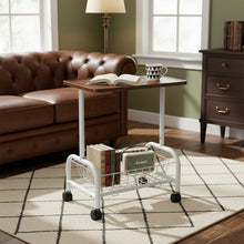 Load image into Gallery viewer, Mobile Side Table with Lower Basket
