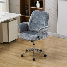 Load image into Gallery viewer, Retro-style Office Chair with Armrests and Casters
