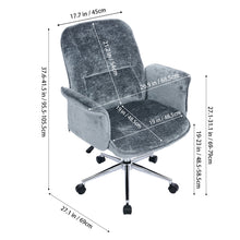 Load image into Gallery viewer, Retro-style Office Chair with Armrests and Casters
