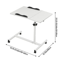 Load image into Gallery viewer, Height Adjustable Overbed Table Computer Desk on Wheels
