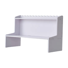 Load image into Gallery viewer, 2-Tier White WPC Desktop Storage Shelf with Scalloped Edge

