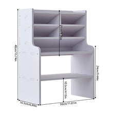 Load image into Gallery viewer, White Desktop Storage Shelf
