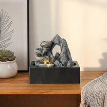Load image into Gallery viewer, Tabletop Waterfall Fountain with LED Lighting
