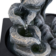 Load image into Gallery viewer, Tabletop Waterfall Fountain with LED Lighting
