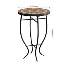 Load image into Gallery viewer, Outdoor Mosaic Accent Side Table Plant Stand
