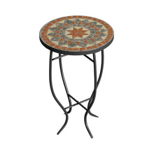Load image into Gallery viewer, Outdoor Mosaic Accent Side Table Plant Stand
