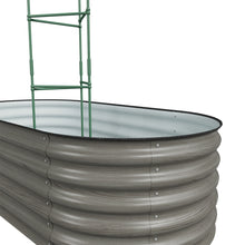 Load image into Gallery viewer, Outdoor Galvanized Steel Raised Garden Bed with Trellis
