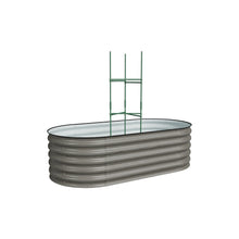 Load image into Gallery viewer, Outdoor Galvanized Steel Raised Garden Bed with Trellis
