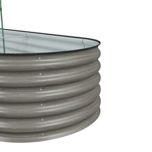 Load image into Gallery viewer, Outdoor Galvanized Steel Raised Garden Bed with Trellis

