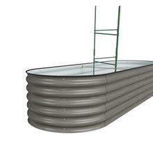 Load image into Gallery viewer, Outdoor Galvanized Steel Raised Garden Bed with Trellis
