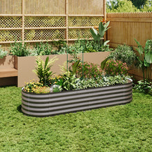 Load image into Gallery viewer, Outdoor Galvanized Steel Raised Garden Bed with Trellis
