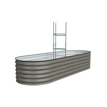 Load image into Gallery viewer, Outdoor Galvanized Steel Raised Garden Bed with Trellis

