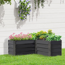 Load image into Gallery viewer, Outdoor Metal L-Shaped Raised Garden Bed
