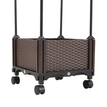 Load image into Gallery viewer, Raised Garden Bed Planter Box with Trellis and Wheels
