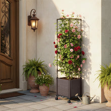 Load image into Gallery viewer, Rolling Planter Box with Trellis
