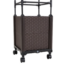 Load image into Gallery viewer, Rolling Planter Box with Trellis
