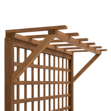 Load image into Gallery viewer, Wood Planter Raised Garden Bed with Trellis &amp; Hanging Roof
