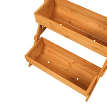 Load image into Gallery viewer, 3-Tier Wooden Planter Box with Drainage Holes
