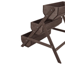 Load image into Gallery viewer, 3-Tier Wooden Planter Box with Drainage Holes
