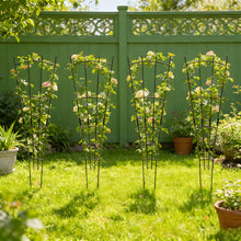 Load image into Gallery viewer, 4-Pack Outdoor Metal Trellis Set for Climbing Plants

