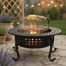 Load image into Gallery viewer, Heavy Duty Outdoor Wood Burning Fire Pit with Grill Grates
