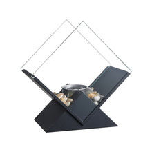 Load image into Gallery viewer, Electric Fireplace Glass Burning LED Flame Stove Fire Heater Tabletop Fire Pit
