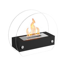 Load image into Gallery viewer, Electric Fireplace Glass Burning LED Flame Stove Fire Heater Tabletop Fire Pit
